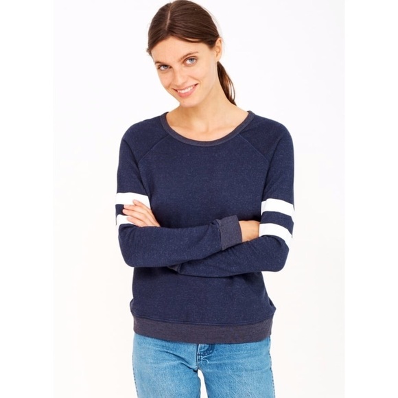 Anthropologie Tops - Sundry Striped Sweatshirt in Navy (size 0, XS) Anthropologie Tops - Sundry Striped Sweatshirt in Navy (size 0, XS)